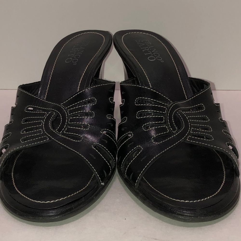 Franco Sarto Black mule/slide on/sandal/heels - Picture 2 of 6
